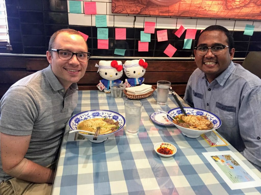 Navigators International Student Ministry Vanderbilt University I-FAM Jonathan and Rico sharing a meal