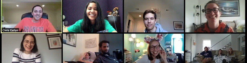 Calling Students to Faith over Fear Navigators Collegiate, University of Virginia – Chris and Jana Gatlyn | Students gathering together on a video call