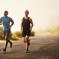 Seeking God in a Changing World | Shot of two young men out for a run together