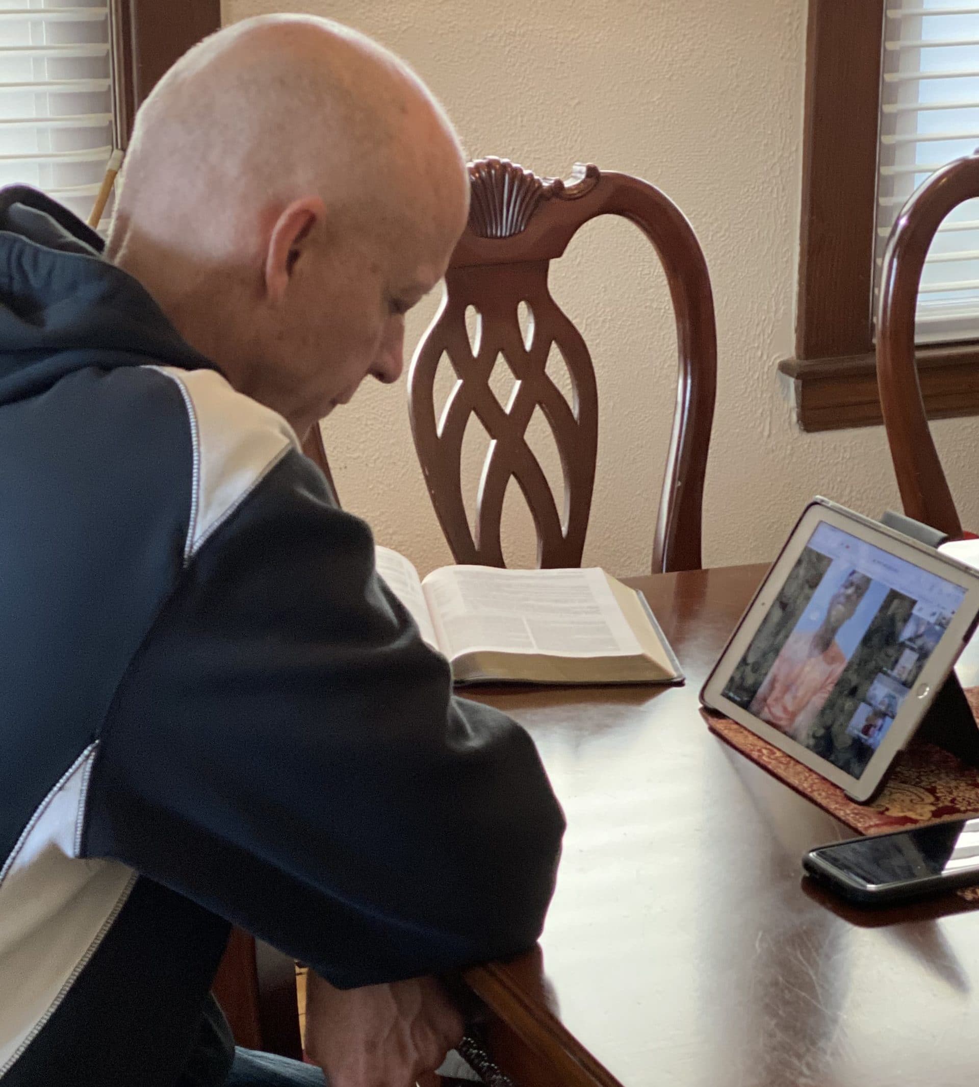 Intentional Discipleship Thrives Despite COVID-19 | Henry Bouma in prayer on a Zoom conference call