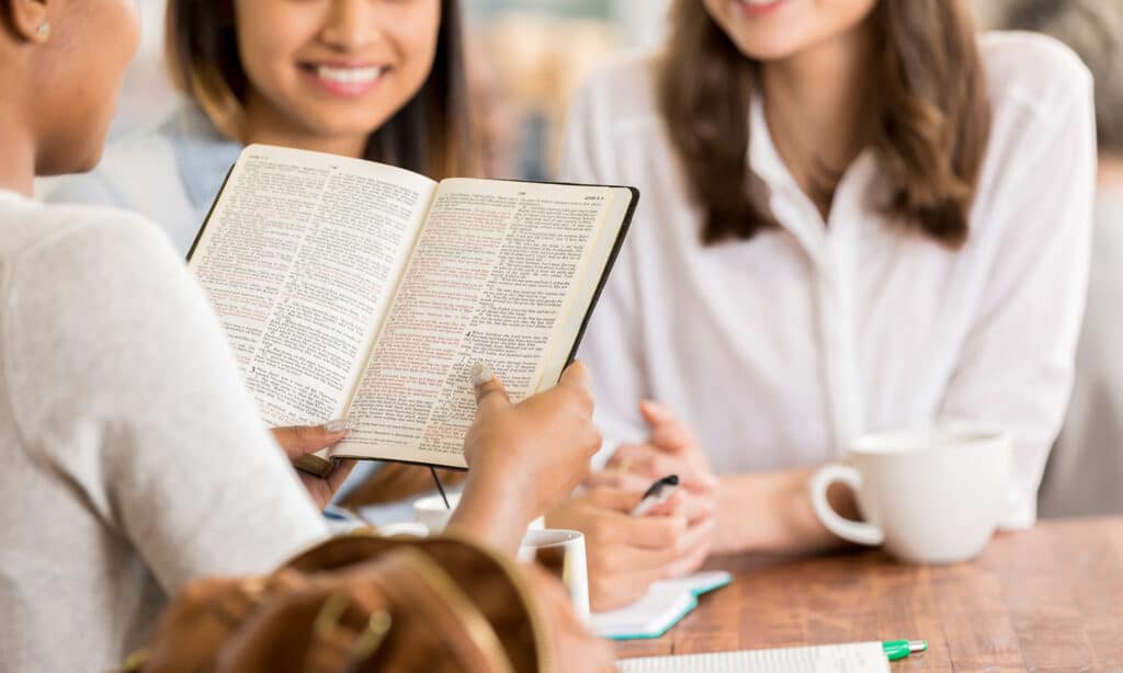 Women participate in Bible study