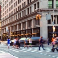 God Opens a Community for Disciplemaking | The Navigators Workplace Ministry | New York City street scene with crowds of people walking through the busy intersection of 23rd and 5th Avenue in Midtown Manhattan