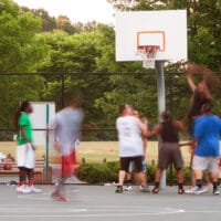 Gospel Sweet Spot | The Navigators Collegiate Ministry | Motion Blur Of Men Playing Pickup Basketball On Playground Court