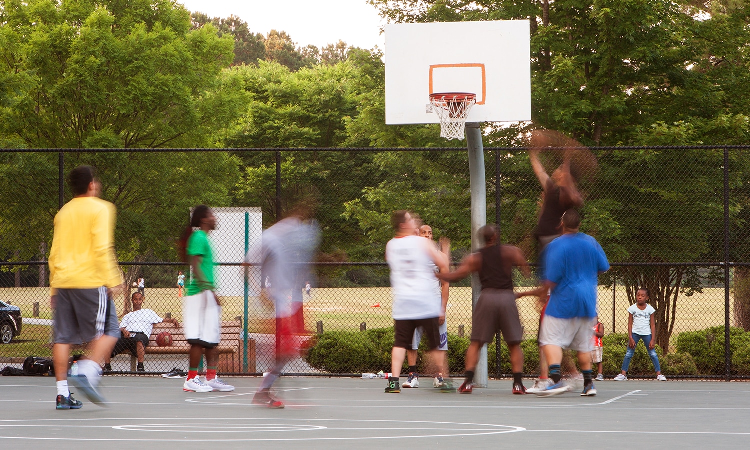 Gospel Sweet Spot | The Navigators Collegiate Ministry | Motion Blur Of Men Playing Pickup Basketball On Playground Court