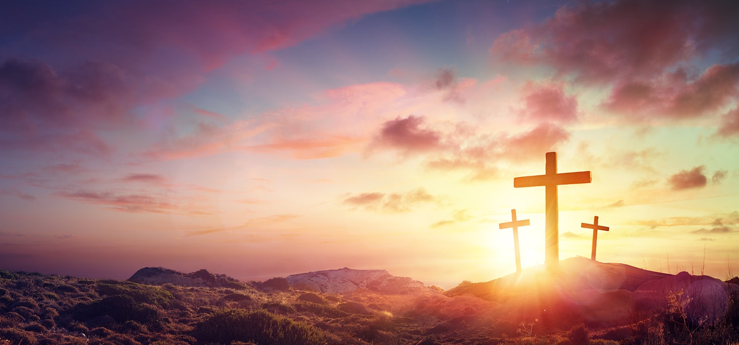 The Importance of The Cross and Resurrection | The Navigators U.S. President Doug Nuenke | Crucifixion Of Jesus Christ - Three Crosses On Hill At Sunset