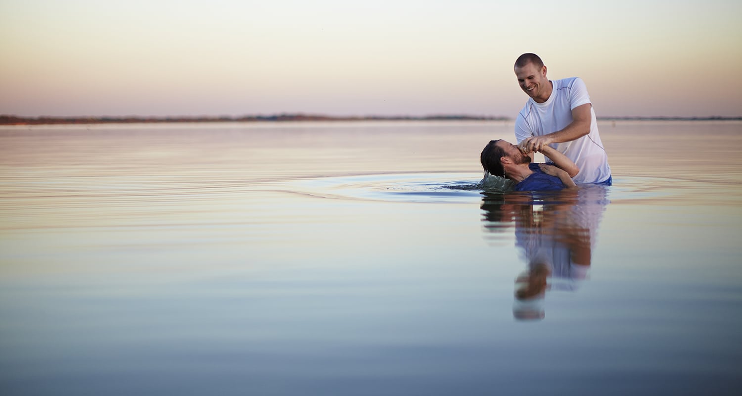 A Spiritual Drill Sergeant | The Navigators Military | A person being baptized