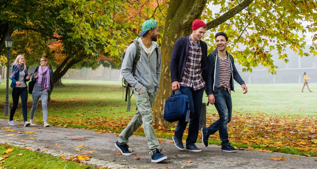 Fraternity Ministry: Reaching the Next Generation | The Navigators Collegiate Ministry | University students walking on footpath
