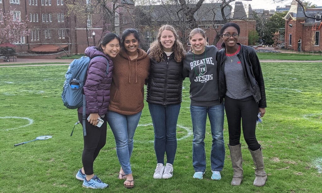 From One Student to Another: Spreading Gospel Impact | The Navigators Collegiate Ministry | Jasmine, Zara, Shelby, Mikayla & Elicia (left to right) are spreading the gospel and making disciples at Vanderbilt.