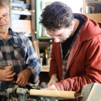 Spiritual Extended Family: Generations of Marines | The Navigators Military | Family Working Together in Wood Shop